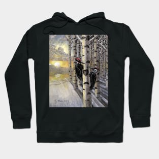 Pileated woodpeckers in love Hoodie